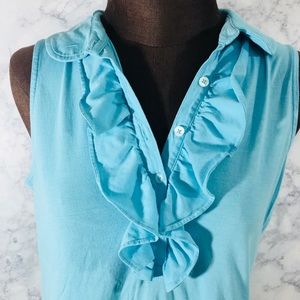 Lily Pulitzer’s Medium Women V-Neck Ruffle Blouse